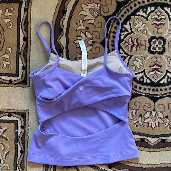 Lululemon Cross-Back Nulu Yoga Tank Top in Dark Lavender - size 4 - Picture 4 of 5